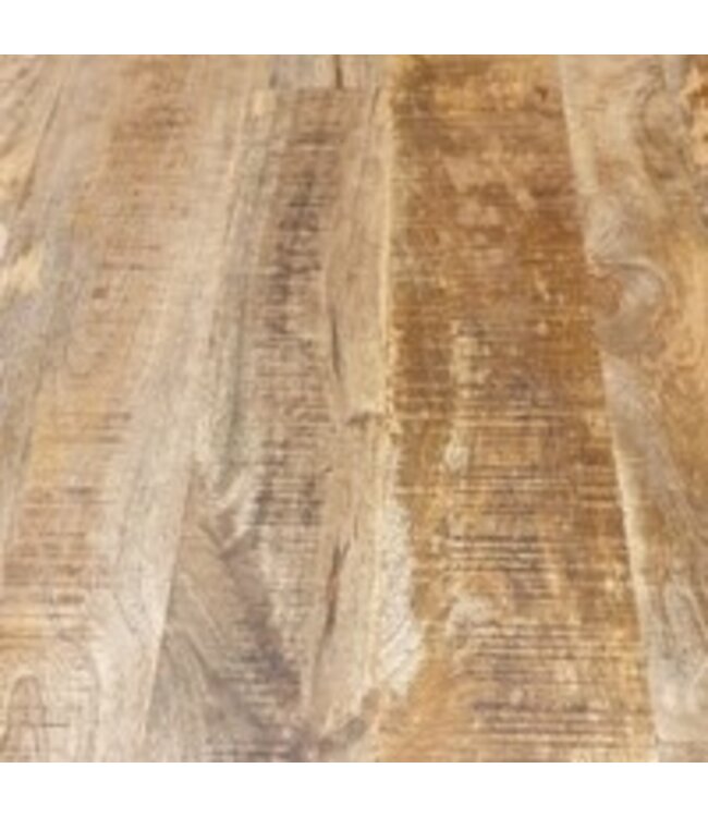 Eetkamertafel Gustaaf - Teak of mango houten tafelblad met Queen Anne frame