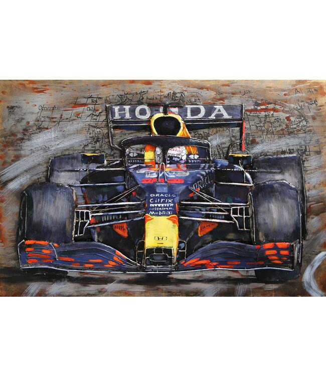 3D Art Max Verstappen Wereldkampioen - Metalen 3D schilderij