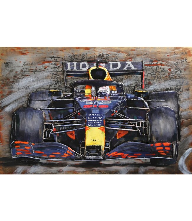 Metalen 3D schilderij - Max Verstappen