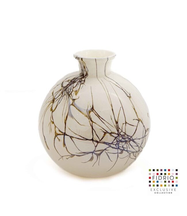 Fidrio Lightening vaas - model bolvase with neck