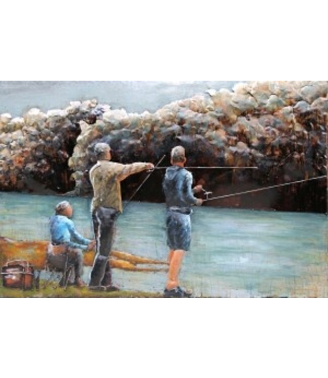 Metalen 3D schilderij - Samen Vissen