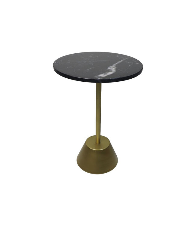 HSM Collection Bijzettafel Marble Black / Gold - HSM Collection