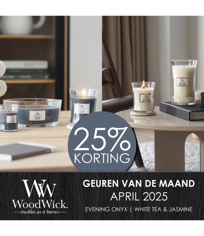 WoodWick - Geur van de maand - White Tea & Jasmine