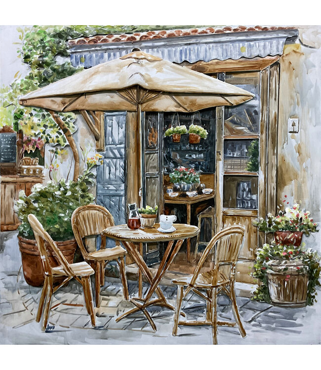 3D Art Morning in Provence - Metalen 3D schilderij
