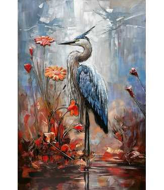 3D Art de Reiger - Metalen 3D schilderij