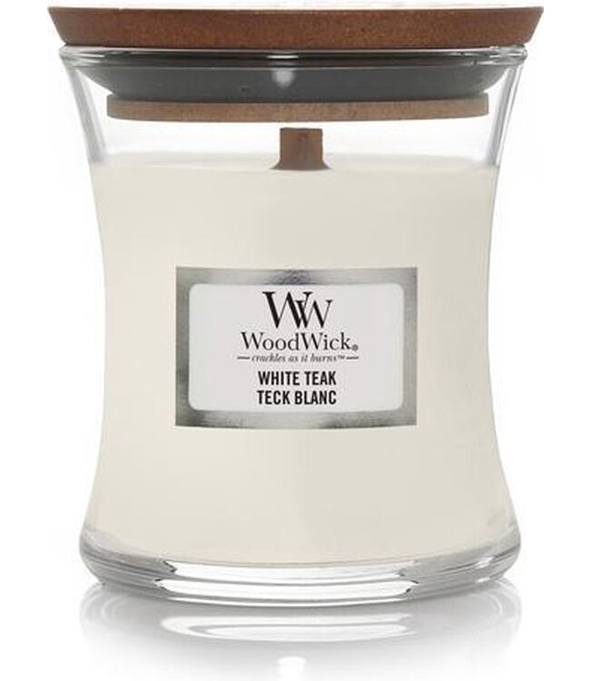 Woodwick - Geur van de maand - White Teak