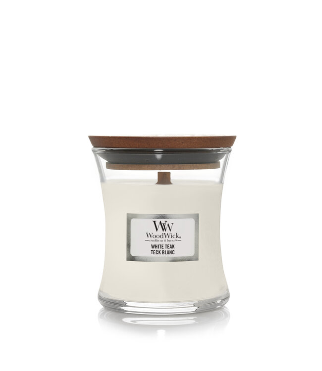 Woodwick - Geur van de maand - White Teak