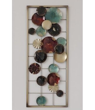 Metalen 3D wanddecoratie - Frame Around in Circles