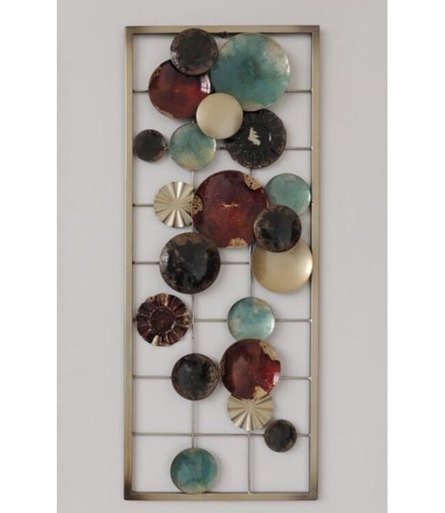 Metalen 3D wanddecoratie - Frame Around in Circles