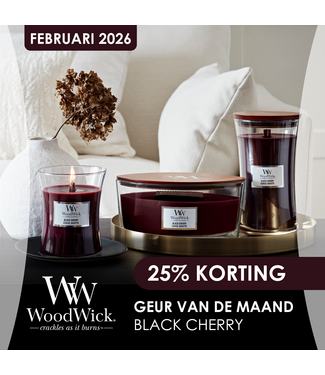 Woodwick Woodwick- Geur van de maand - Black Cherry