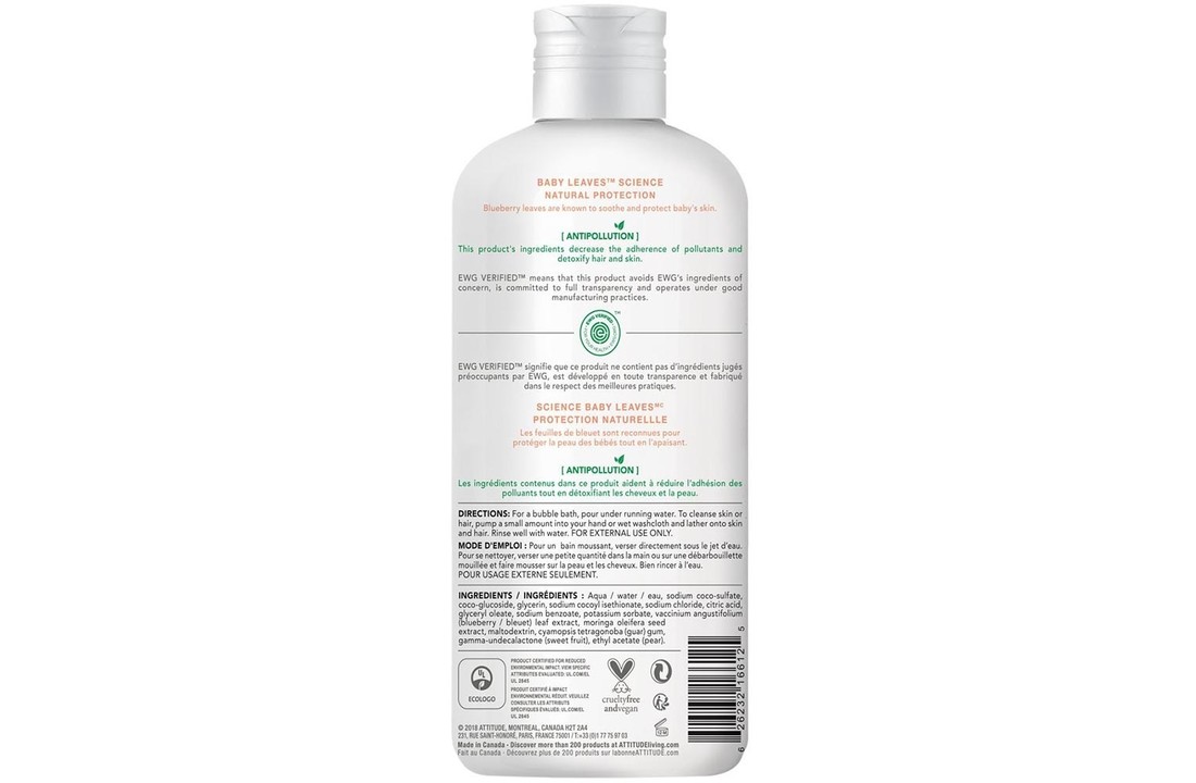 Baby Leaves Bubble Wash Peer Nectar - 473ml
