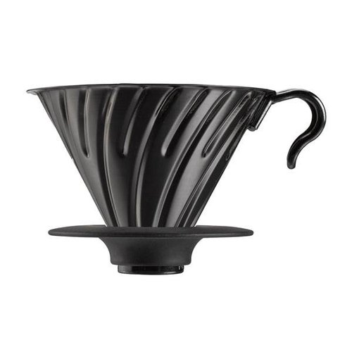 Hario Hario V60-02 Metal dripper met siliconen basis - Mat zwart - VDM-02-MB Hario Hario V60-02 Metal dripper met siliconen basis - Mat zwart - VDM-02-MB