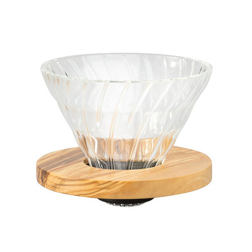 Hario Hario V60 Glass Dripper 02 - Olive Wood - VDG-02-OV Hario Hario V60 Glass Dripper 02 - Olive Wood - VDG-02-OV