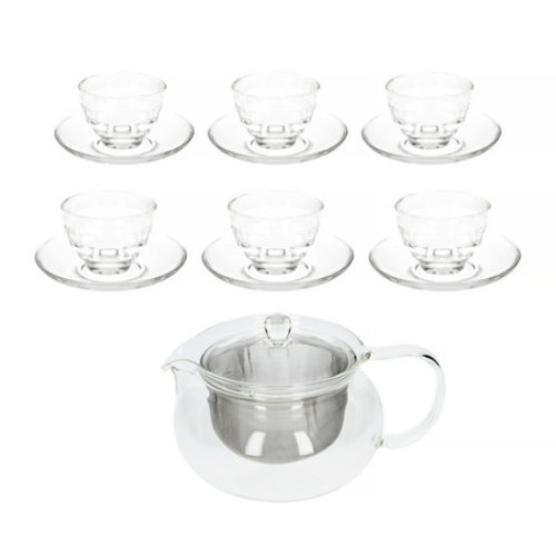 Hario Hario Cha-Cha 700 ml Tea Pot + Yunomi Tea Glass Set Hario Hario Cha-Cha 700 ml Tea Pot + Yunomi Tea Glass Set