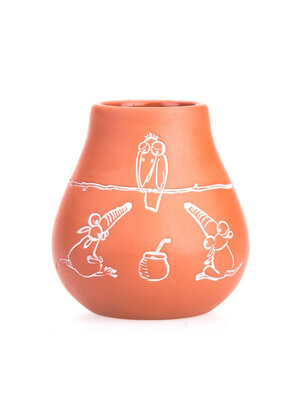 Pizca del Mundo - Matero Fortaleza - Beker van klei voor Yerba mate