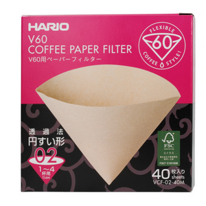Hario Hario V60 filterpapier naturel 02 40 stuks box