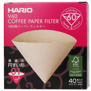 Hario Hario V60 filterpapier naturel 01 40 stuks box
