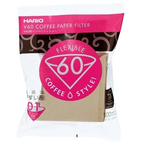 Hario V60 Filter Paper naturel 01 100 pcs bag