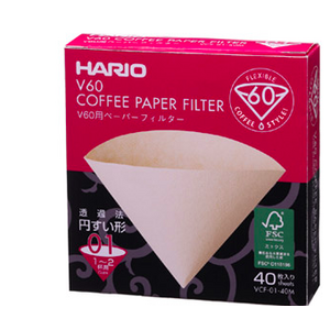 Hario Hario V60 Filterpapier wit 01 40 stuks
