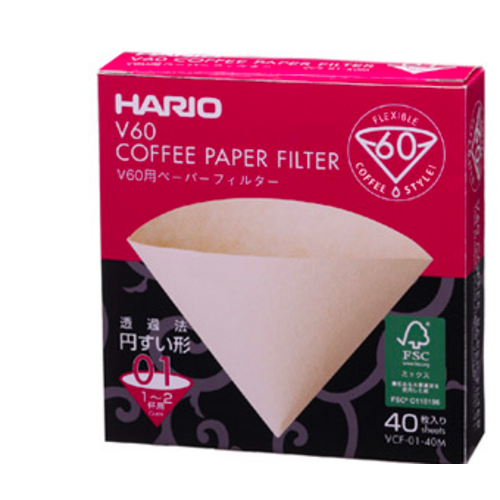 Hario V60 Filter Paper white 01 40 pcs box