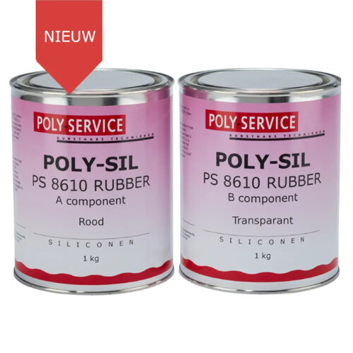 Polyservice PS8610 set siliconen rubber   Polyservice PS8610 set siliconen rubber