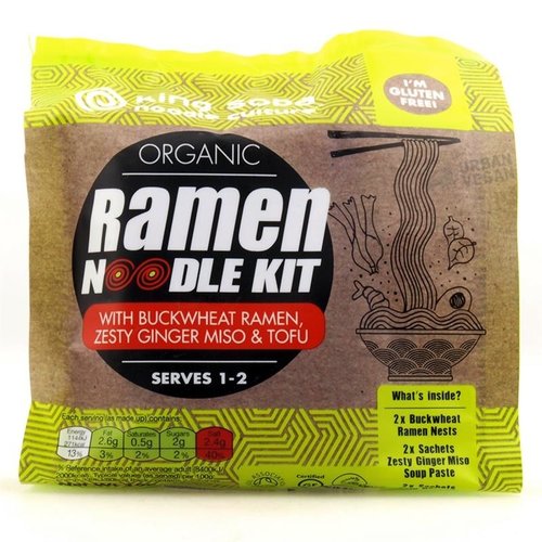  King Soba Ramen Noodle Kit Boekweit, Gember Miso en Tofu Biologisch 