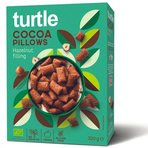  Turtle Choco Kussentjes met Hazelnootvulling Biologisch 300 gram 