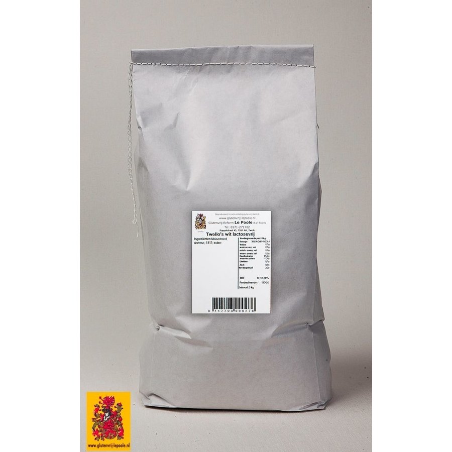 Twello's wit lactosevrije-glutenvrije broodmix 5 kilo