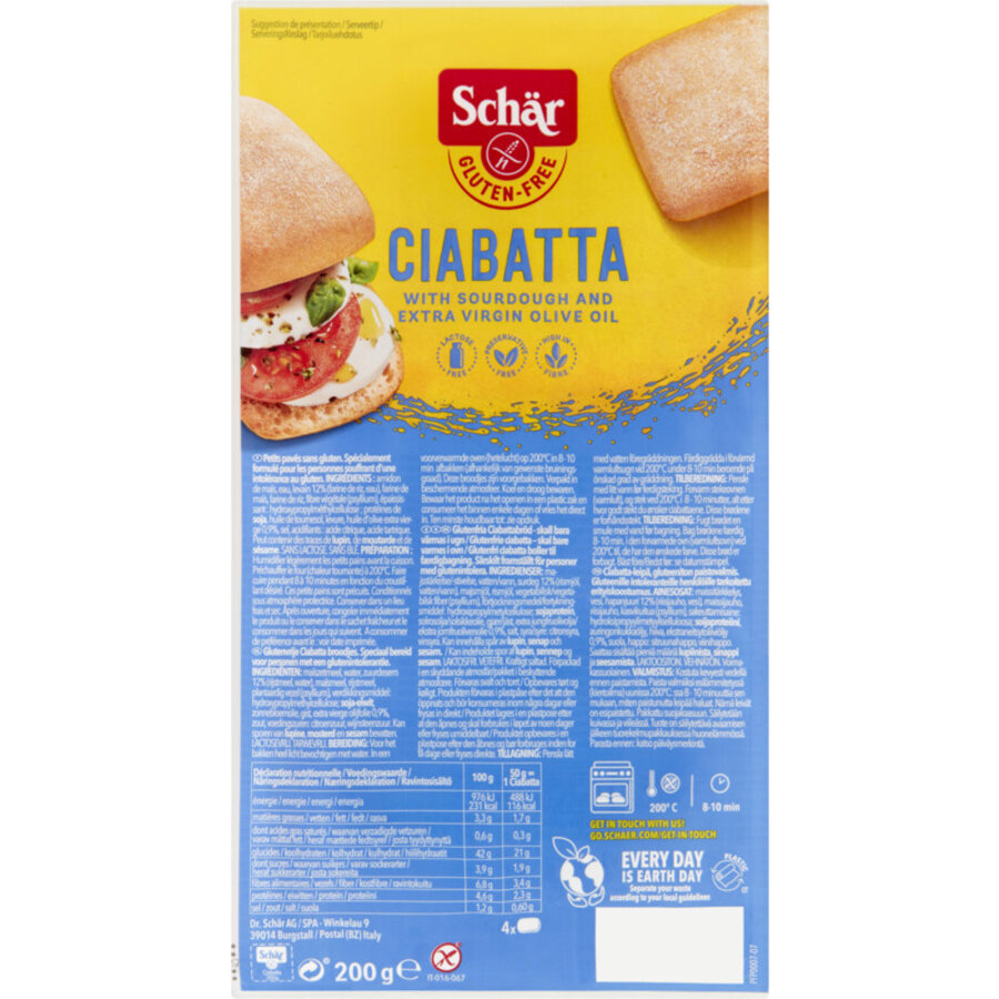 Ciabatta's 4 Stuks