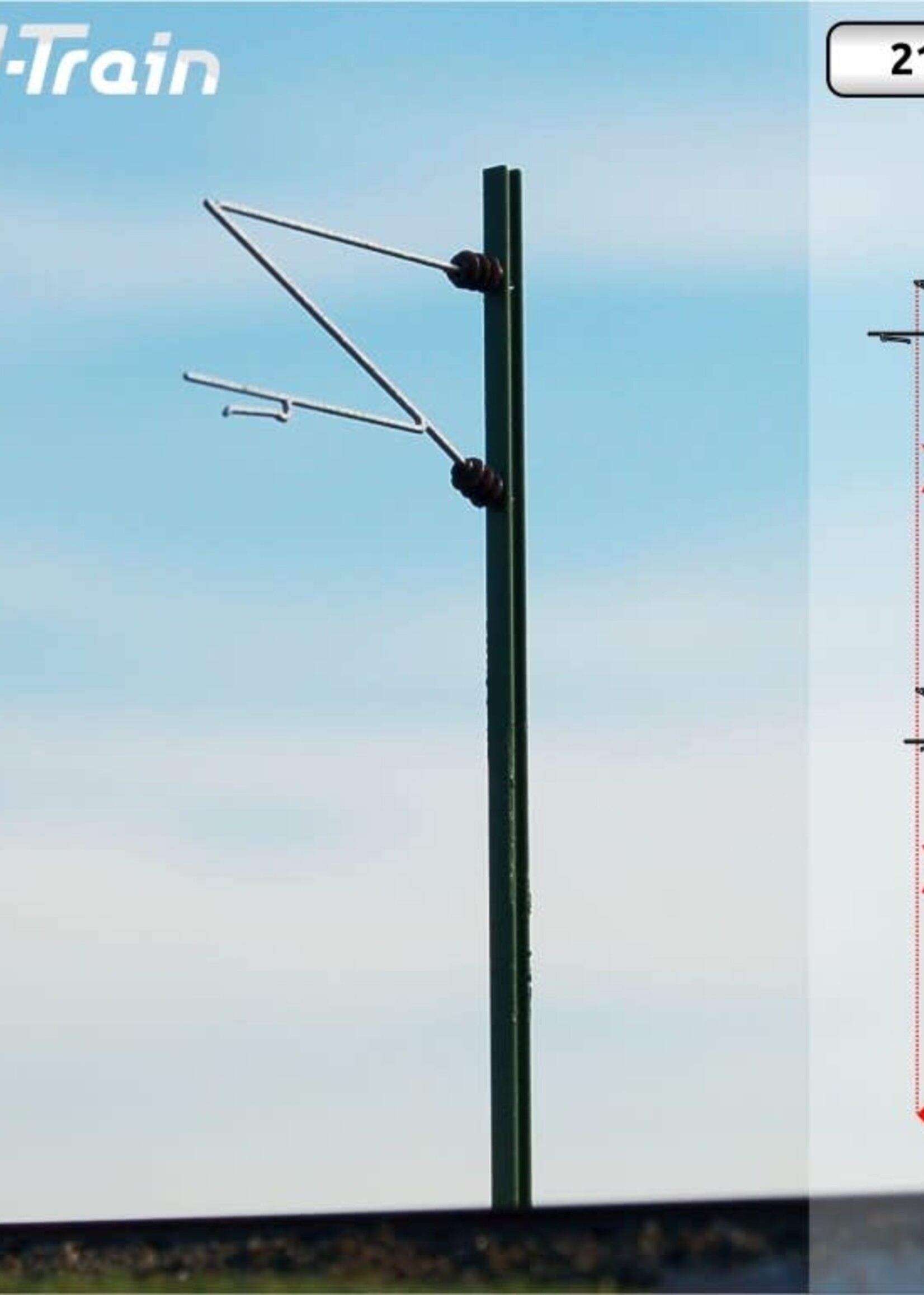 N-Train N-TRAIN 21513 N DB - H-profiel mast met Re160 beugel - M (2 stuks)