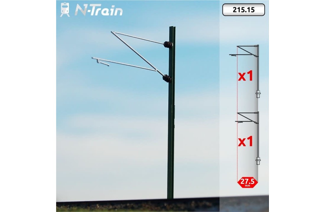 DB - H-profiel mast met Re160 beugel - L (2 stuks) (215.15)