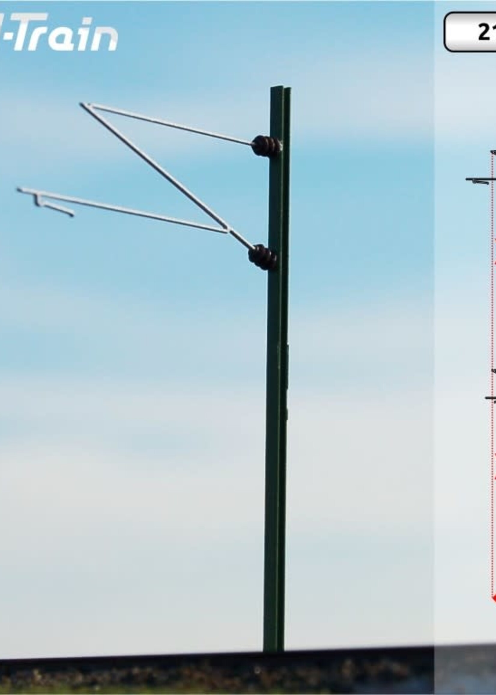 N-Train N-TRAIN 21515 N DB - H-profiel mast met Re160 beugel - L (2 stuks)