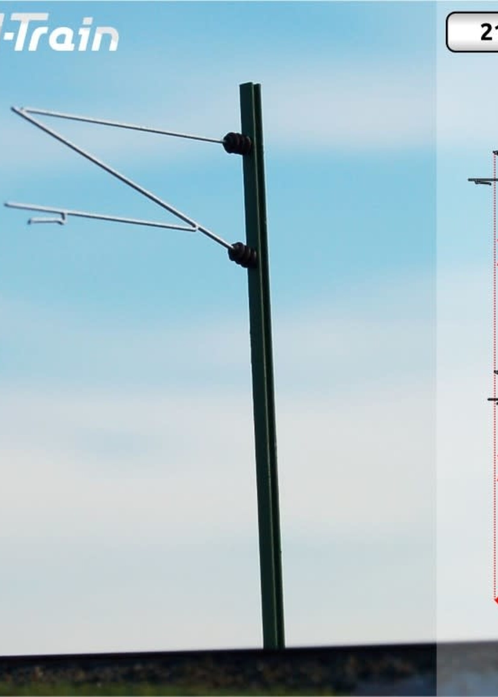 N-Train N-TRAIN 21517 N DB - H-profiel mast met Re160 beugel - XL (2 stuks)
