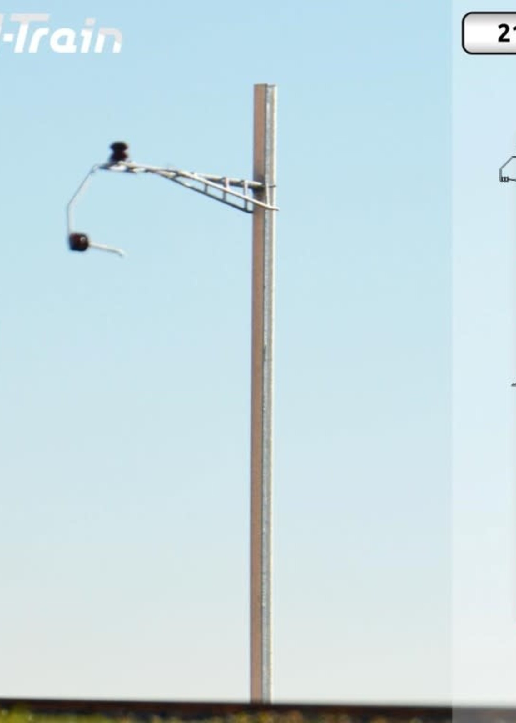 N-Train N-TRAIN 21705 N SBB - H-profiel mast met Gotthard type beugel - S (2 stuks)