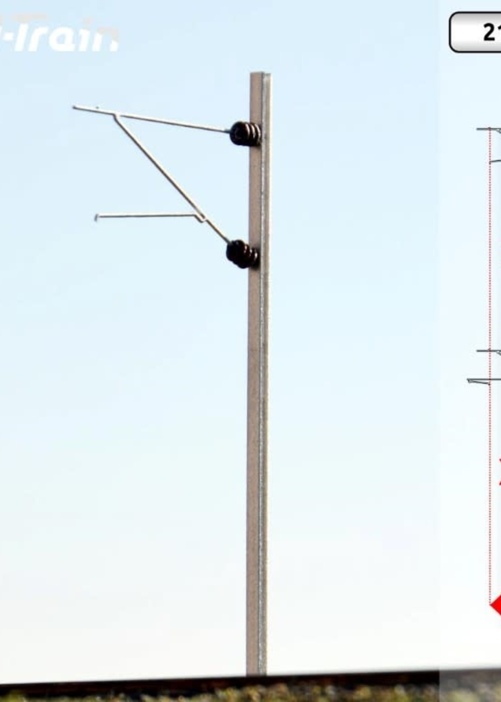 N-Train SBB - H-profile mast with FL-140 bracket - S (2 pieces) (217.13)