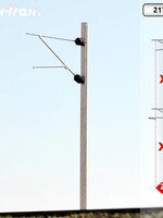 N-Train SBB - H-profile mast with FL-140 bracket - S (10 pieces) (217.14)