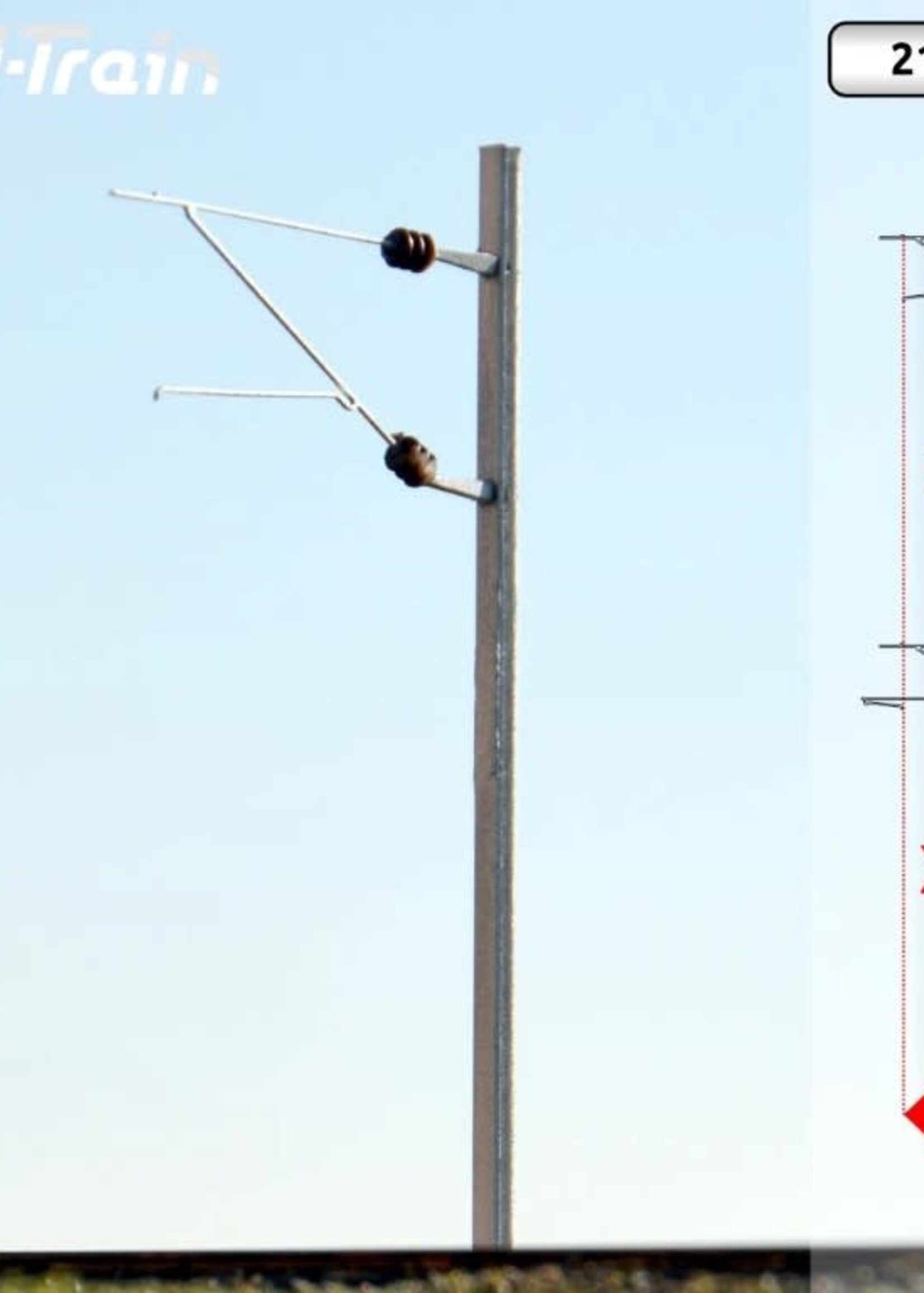 N-Train SBB - H-profile mast with FL-140 bracket - M (2 pieces) (217.15)