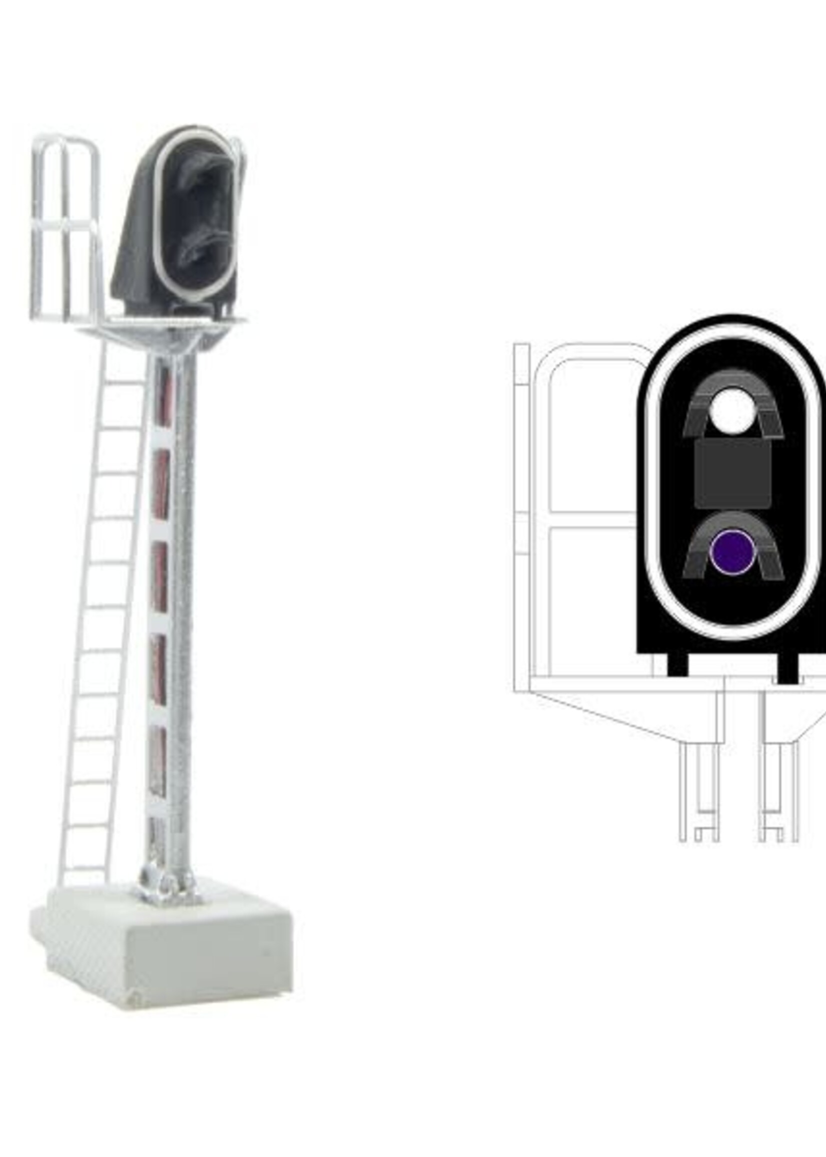 MAFEN MAFEN 413202 N SNCF - Hoofdsein met 2 LED's (wit/paars)