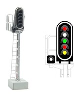 MAFEN SNCF - Hauptsignal mit 6 LEDs (rot / weiß / grün / rot / gelb / weiß) (4132.06)