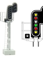 MAFEN SNCF - Hauptsignal mit 10 LEDs (DoubleYellow / Rot / Weiß / Grün / Rot / Gelb / Weiß + DoubleYellow) (4132.16)