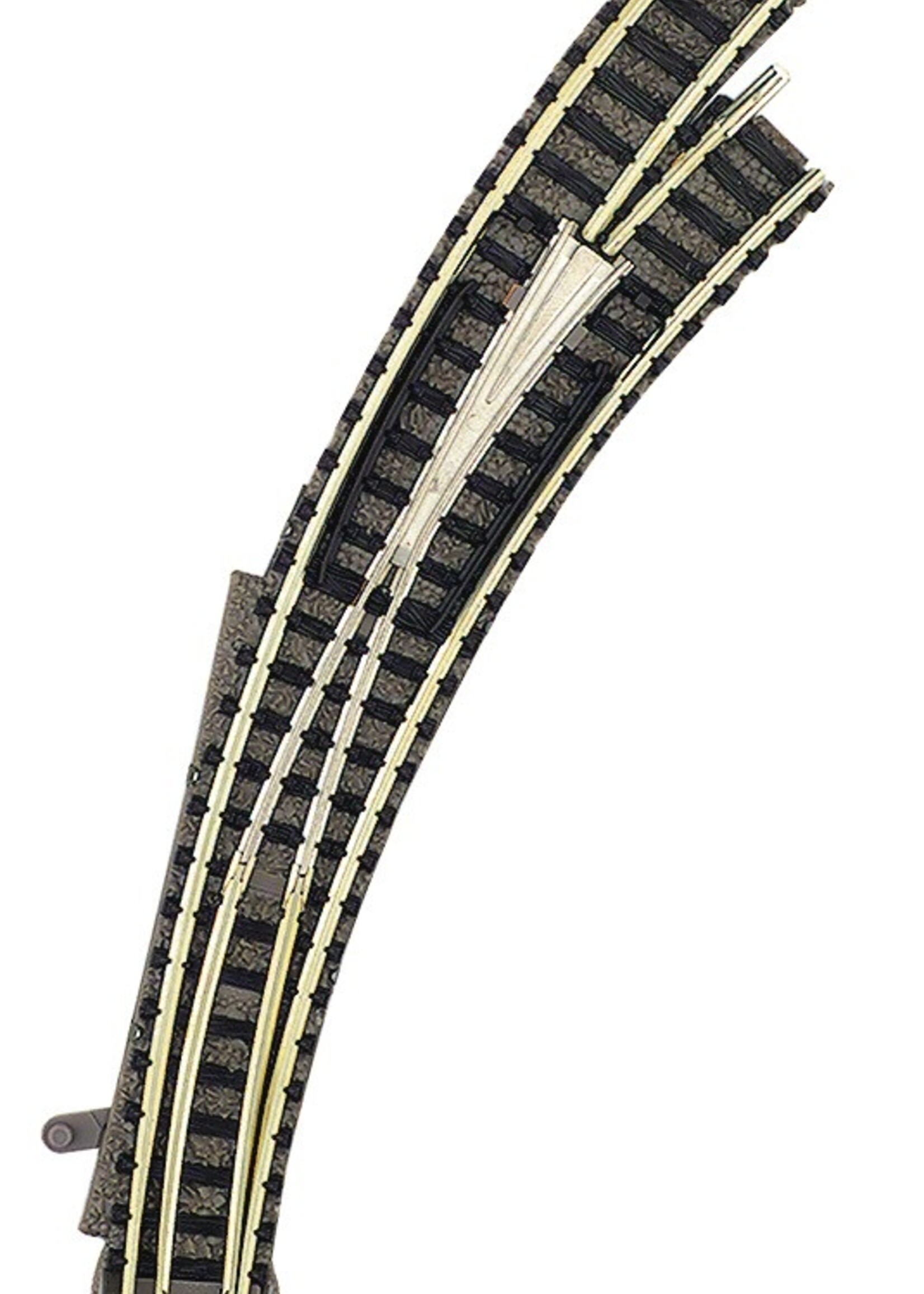FLEISCHMANN 9169 Bochtwissel rechts gepolariseerd hartstuk met handaandrijving R1/R2 45 ° (N Profi)
