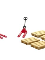 N-Train 2 Red pallet jacks and 4 Euro pallets (211026)
