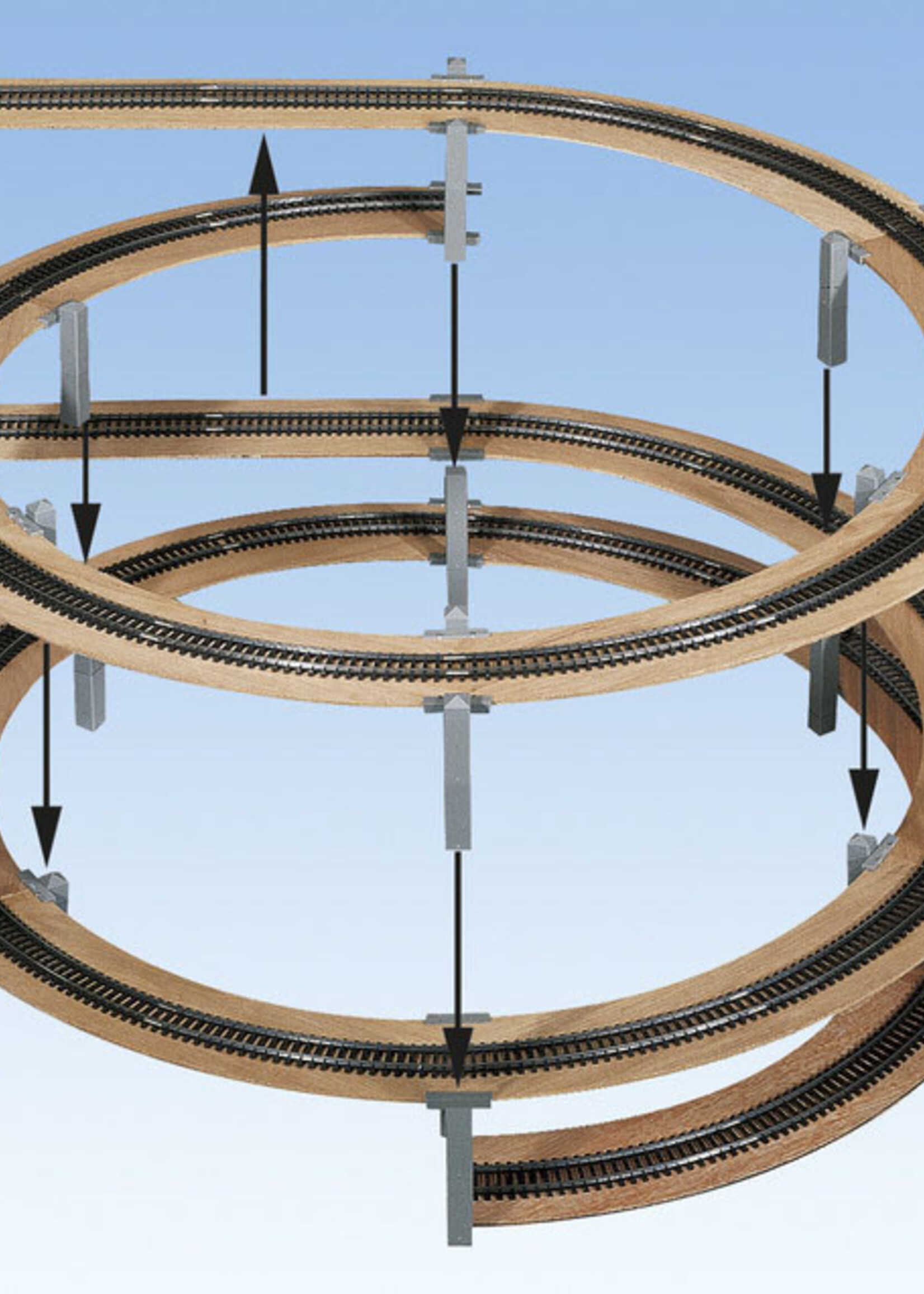 NOCH NOCH 53004 LAGGIES Gleiswendel-Komplettbausatz. Grundkreis. (H0)