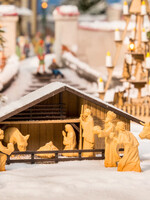 NOCH NOCH 14394 Weihnachtsmarkt-Krippe mit Figuren in Holzoptik (H0)
