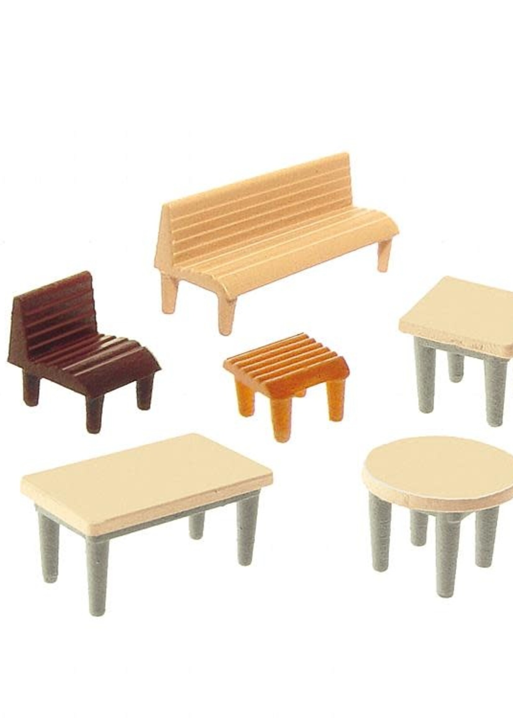 FALLER FALLER 272440 1/160 7 TAFLES 24 STOELEN 12 BANKEN