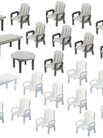 FALLER FALLER 272441 1/160 24 TUINSTOELEN EN 6 TAFELS