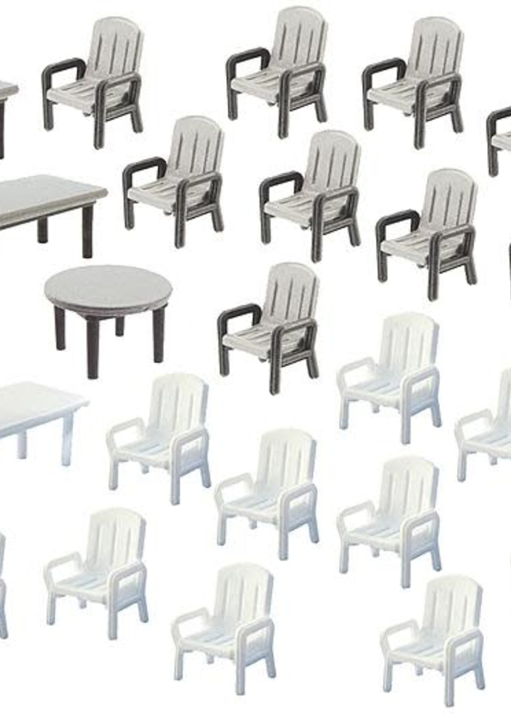 FALLER FALLER 272441 1/160 24 TUINSTOELEN EN 6 TAFELS