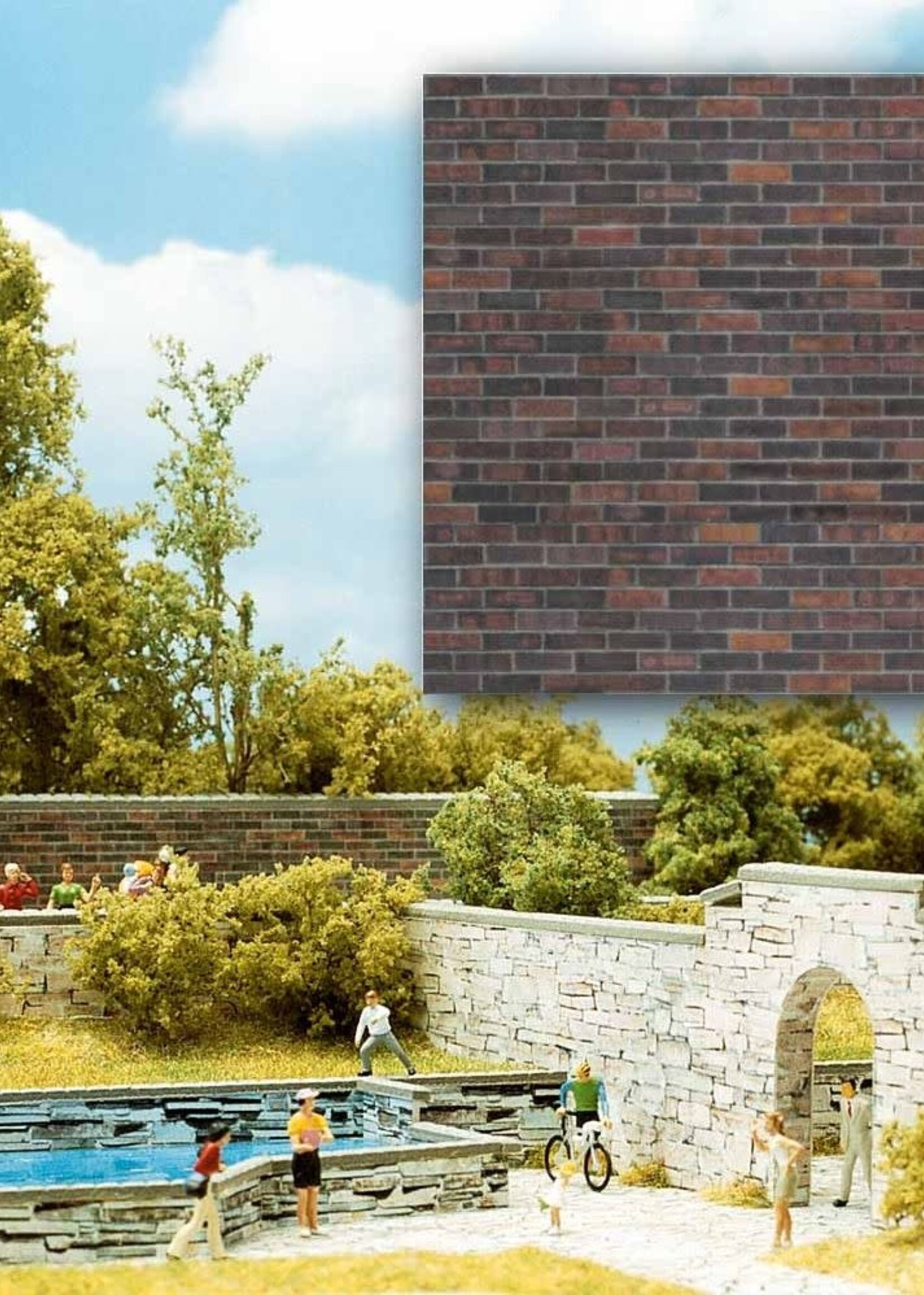 BUSCH 7424 DEKOPL. KLINKER DUNKEL  H0/TT