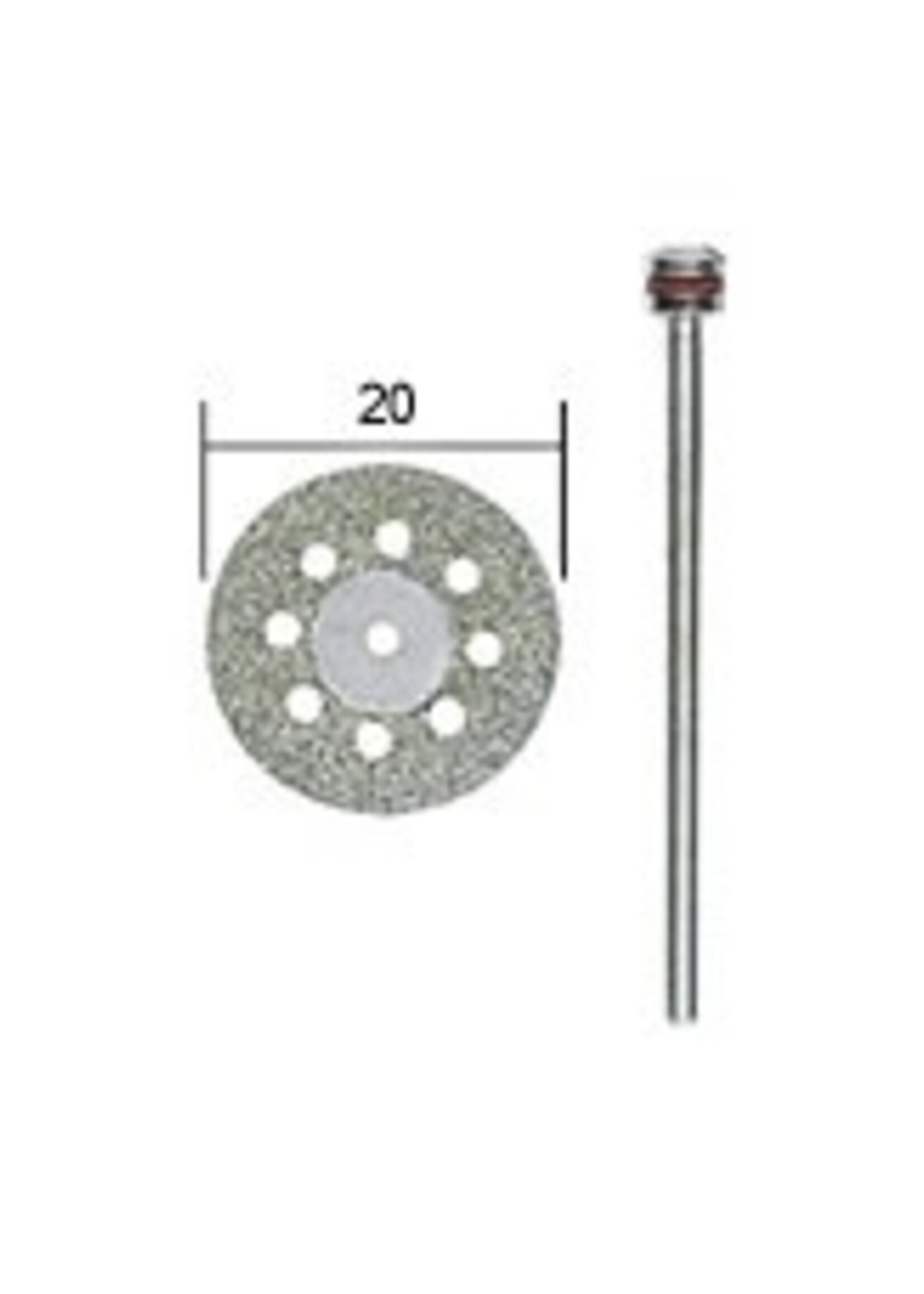 PROXXON Proxxon 28844 DIAMANT DOORSLIJPSCHIJF Ø 20 MM, MET KOELGATEN + HOUDER