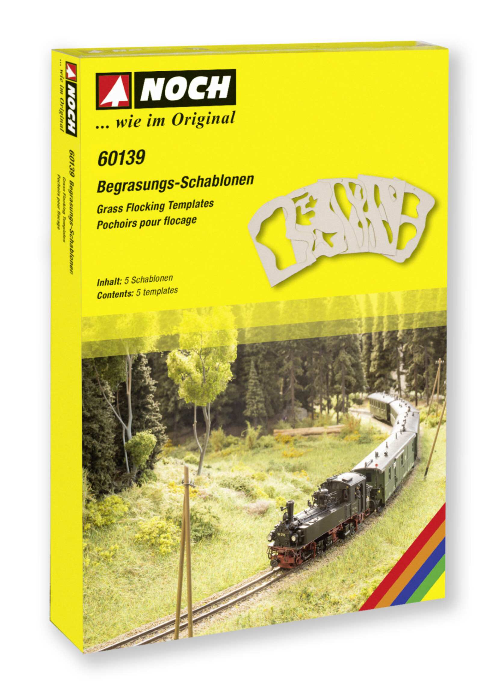 NOCH NOCH 60139 Begrasungs-Schablonen G,0,H0,TT,N,Z